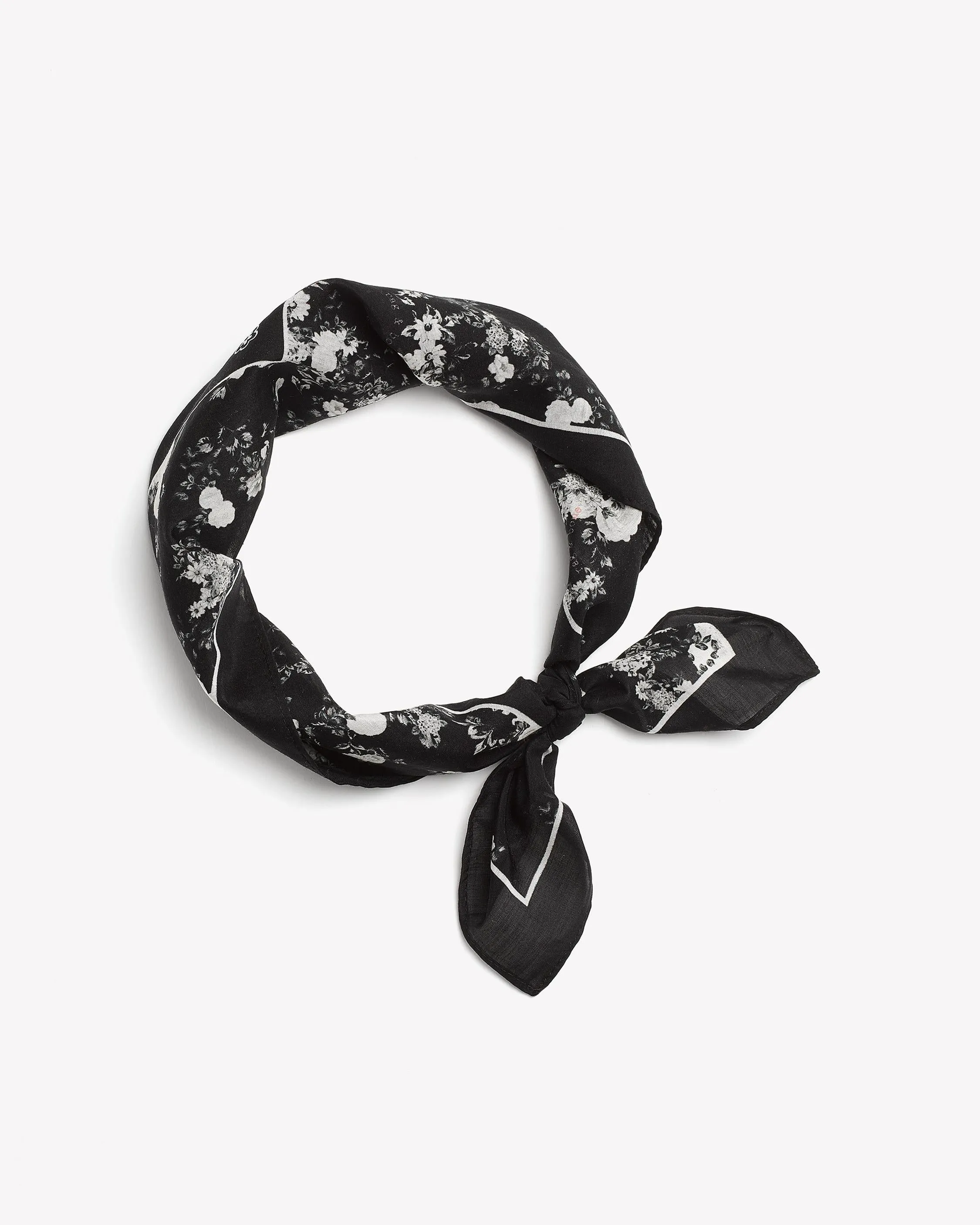 Rag & Bone - Garden Floral Bandana in Black Multi