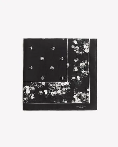 Rag & Bone - Garden Floral Bandana in Black Multi