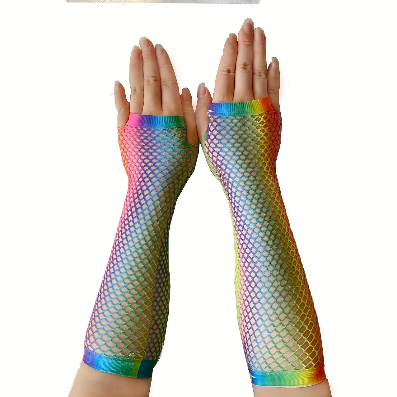 Rainbow Gradient Half Finger Gloves Perfect for LGBT Pride Parties