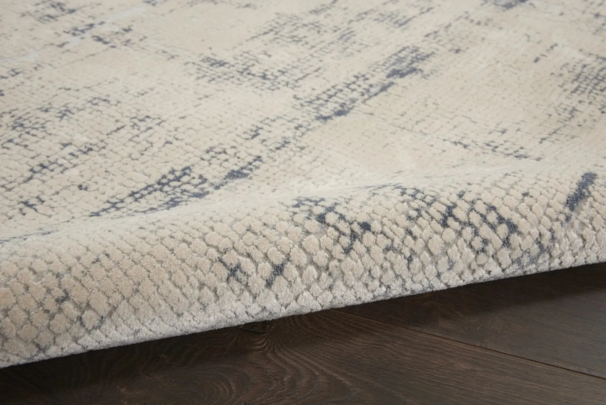 Rustic Textures RUS06 Ivory/Blue Rug