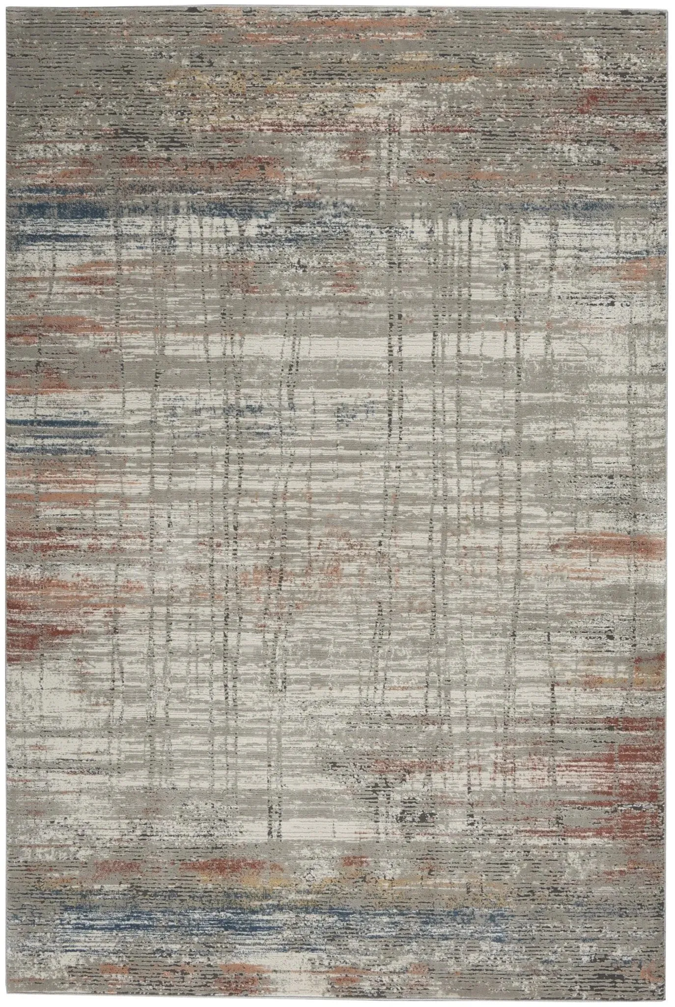 Rustic Textures RUS12 Grey/Multi Rug