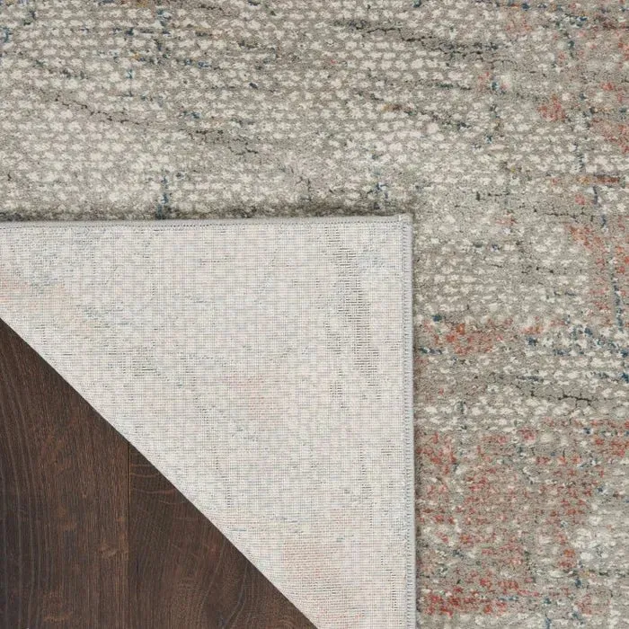 Rustic Textures RUS15 Light Grey/Rust Rug