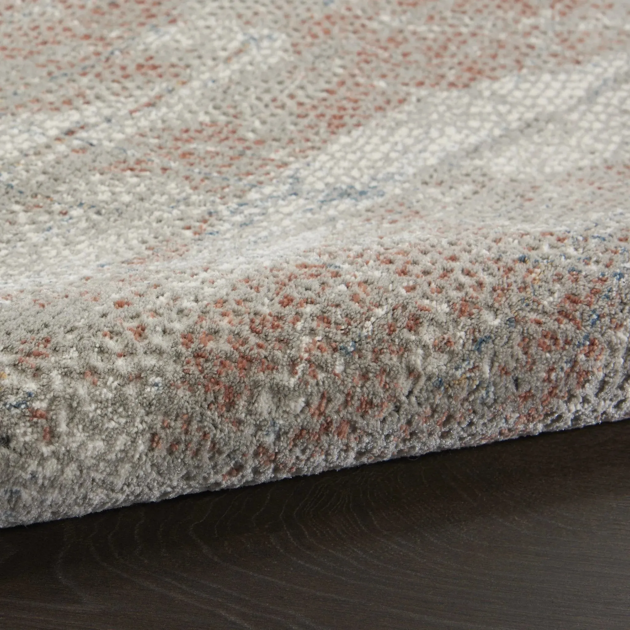 Rustic Textures RUS15 Light Grey/Rust Rug