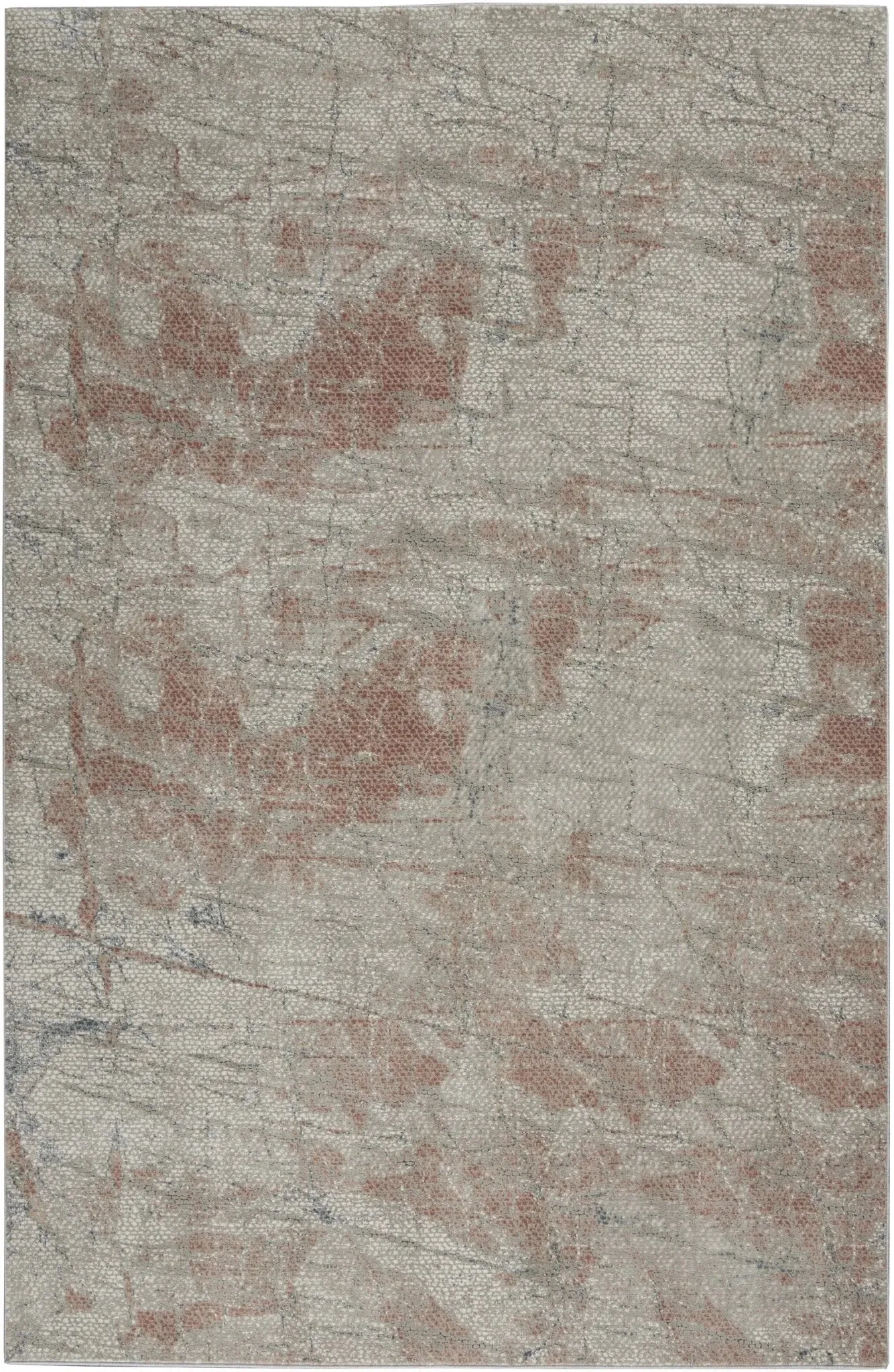 Rustic Textures RUS15 Light Grey/Rust Rug