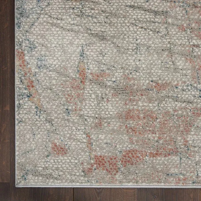 Rustic Textures RUS15 Light Grey/Rust Rug