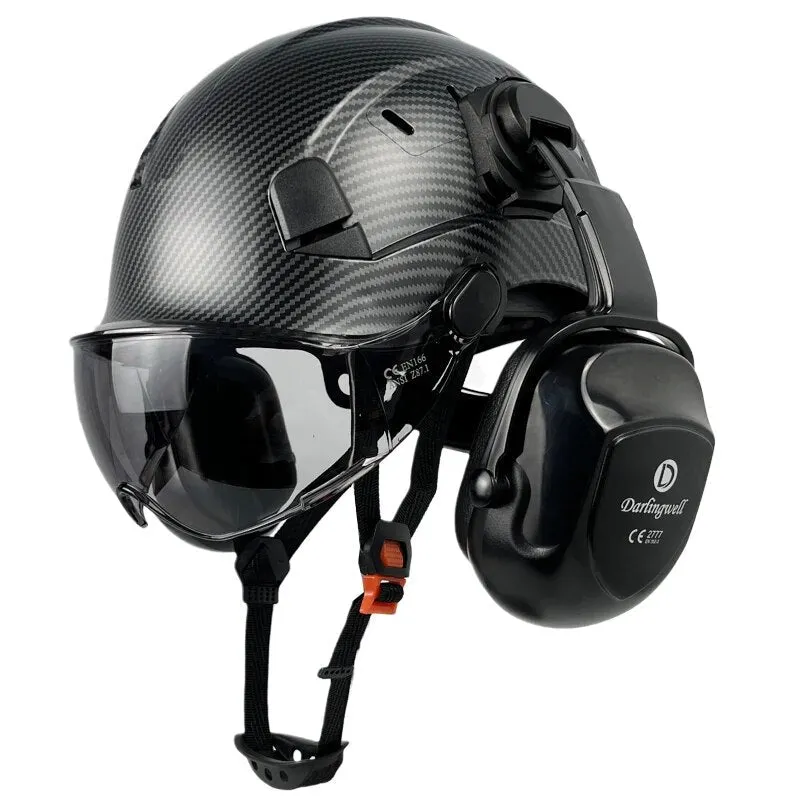 Safety Helmet With Visor and Earmuffs