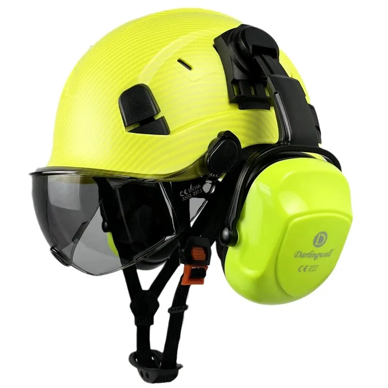 Safety Helmet With Visor and Earmuffs