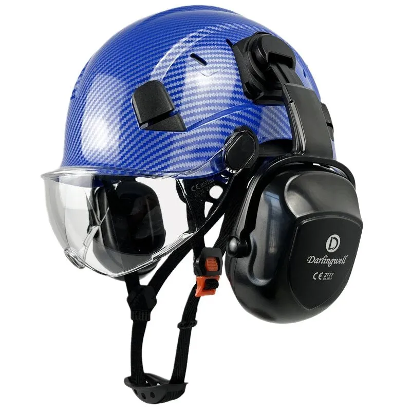 Safety Helmet With Visor and Earmuffs