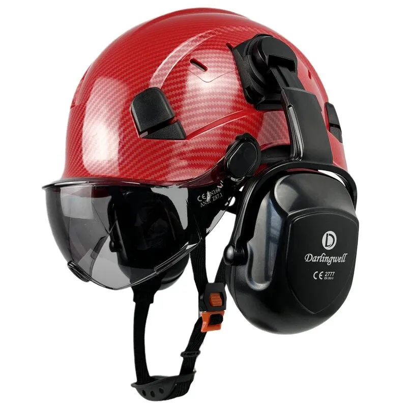 Safety Helmet With Visor and Earmuffs