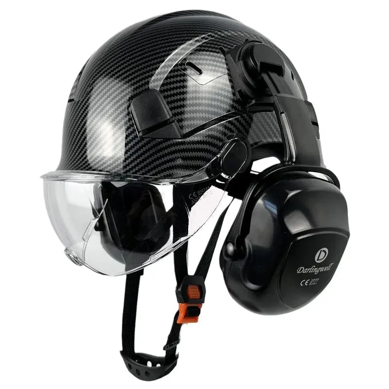 Safety Helmet With Visor and Earmuffs