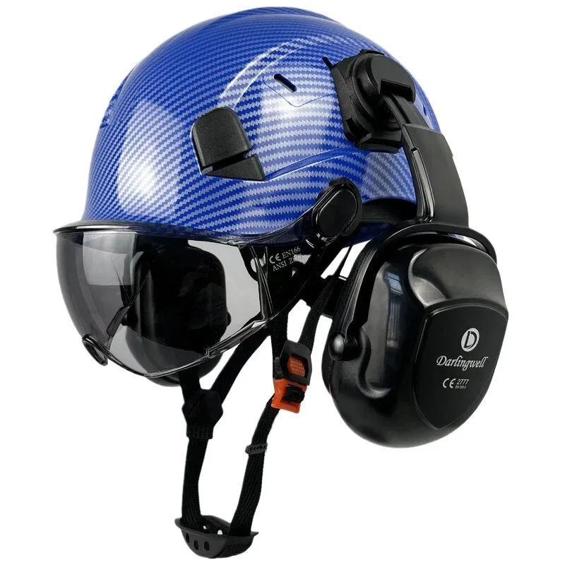 Safety Helmet With Visor and Earmuffs