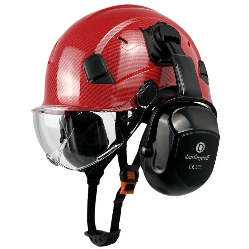 Safety Helmet With Visor and Earmuffs