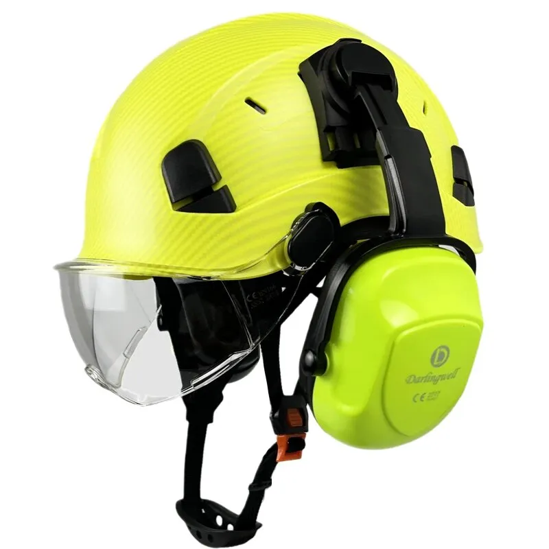 Safety Helmet With Visor and Earmuffs