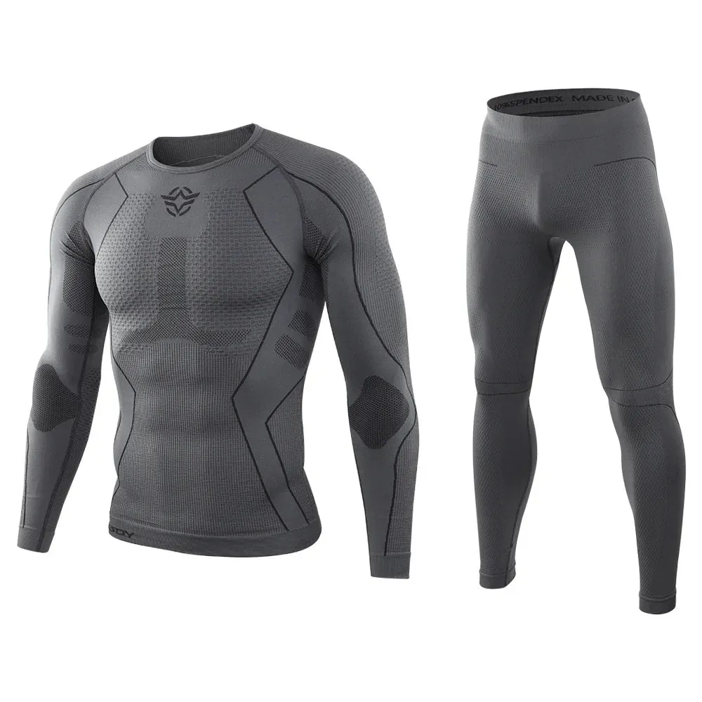 Seamless Men's Tactical Thermal Underwear Set for Outdoor Sports Breathable Training Cycling Thermo Long Johns