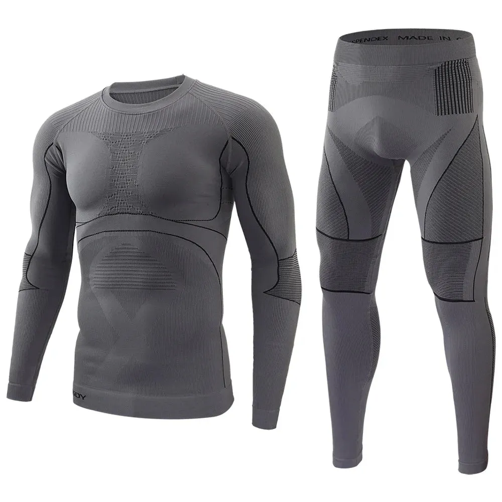 Seamless Men's Tactical Thermal Underwear Set for Outdoor Sports Breathable Training Cycling Thermo Long Johns