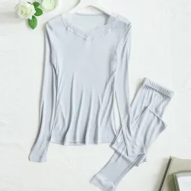 Silk Thermal Underwear Set - Luxurious and Comfortable Winter Pajamas