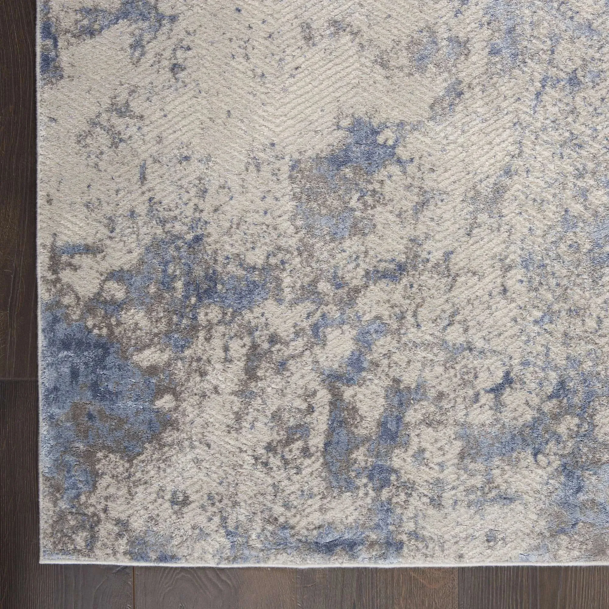 Silky Textures SLY04 Blue/Ivory Rug