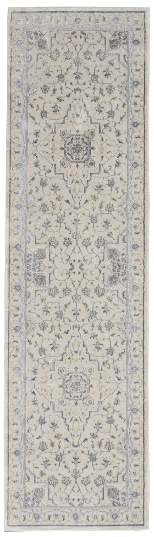 Silky Textures SLY08 Ivory/Grey Rug