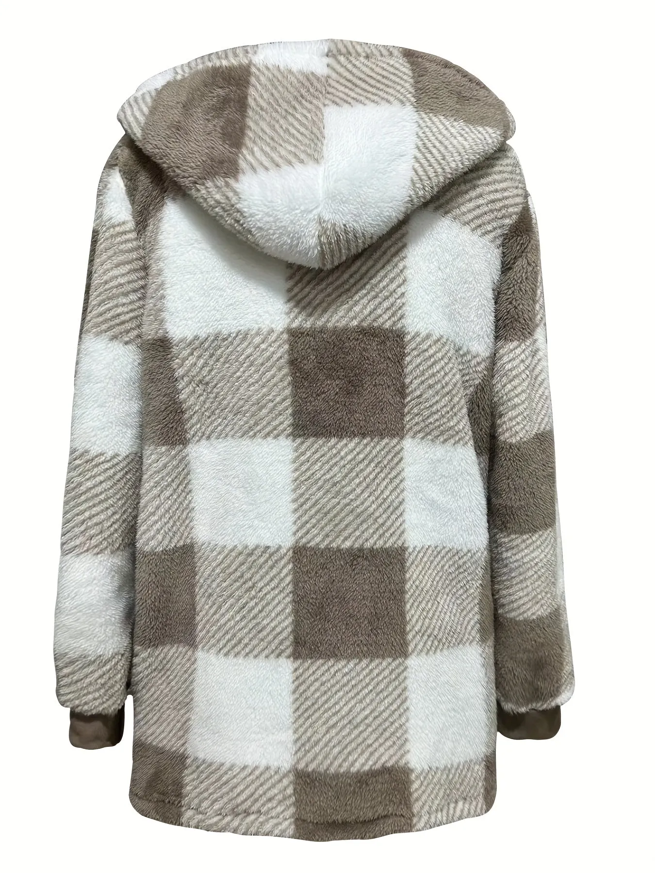 Stylish Plaid Hooded Jacket Comfy Warm and Trendy