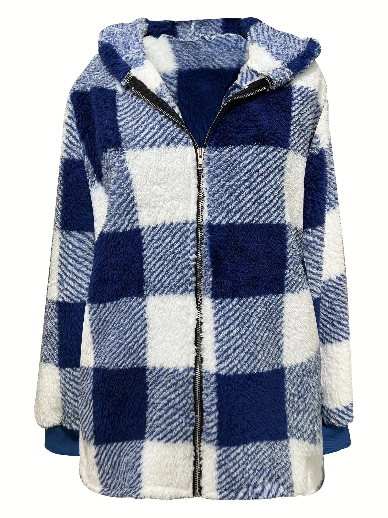 Stylish Plaid Hooded Jacket Comfy Warm and Trendy