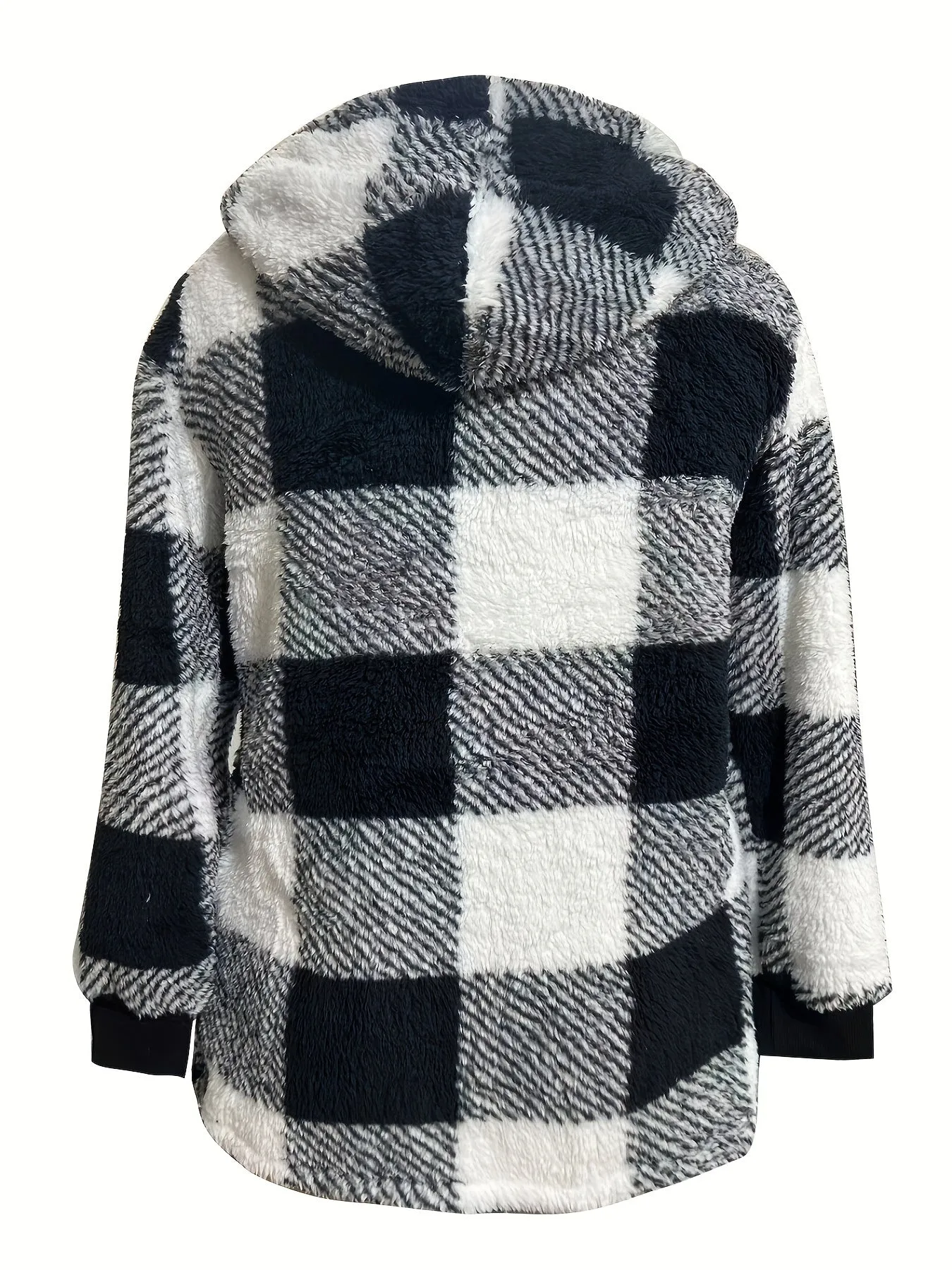 Stylish Plaid Hooded Jacket Comfy Warm and Trendy