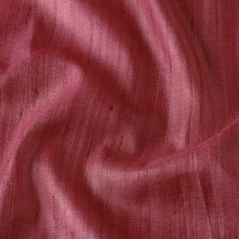 Watermelon Pink - Vidarbha Handloom Pure Tussar Ghicha Silk Fabric