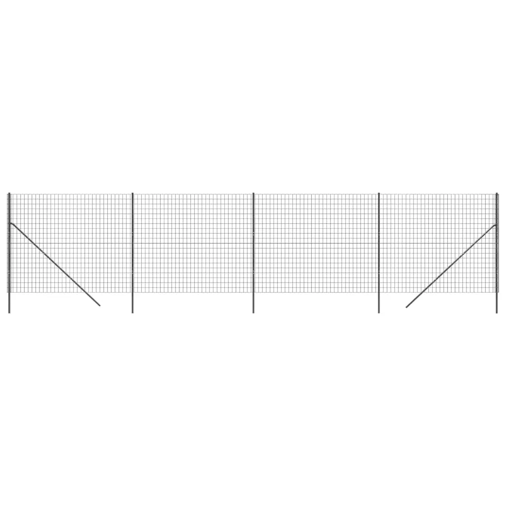 Wire Mesh Fence Anthracite 2.2x10 m Galvanised Steel