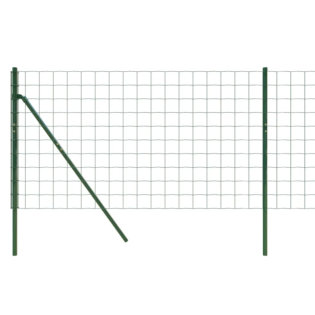 Wire Mesh Fence Green 1x10 m Galvanised Steel