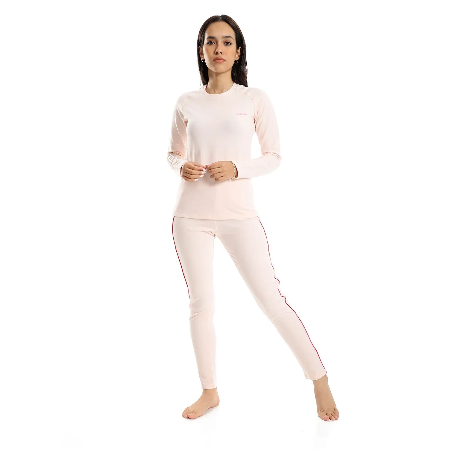 Women Thermal Set Padded Inside - Rose