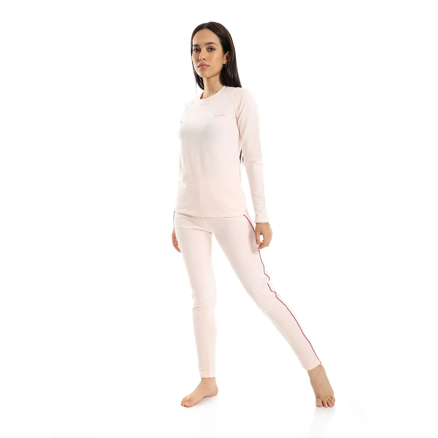 Women Thermal Set Padded Inside - Rose