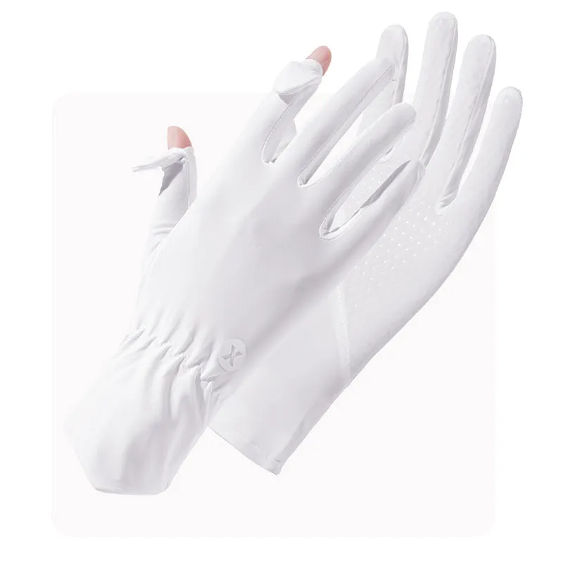 Women's UPF 50  Breathable Sun Protection Gloves