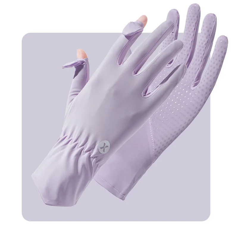 Women's UPF 50  Breathable Sun Protection Gloves