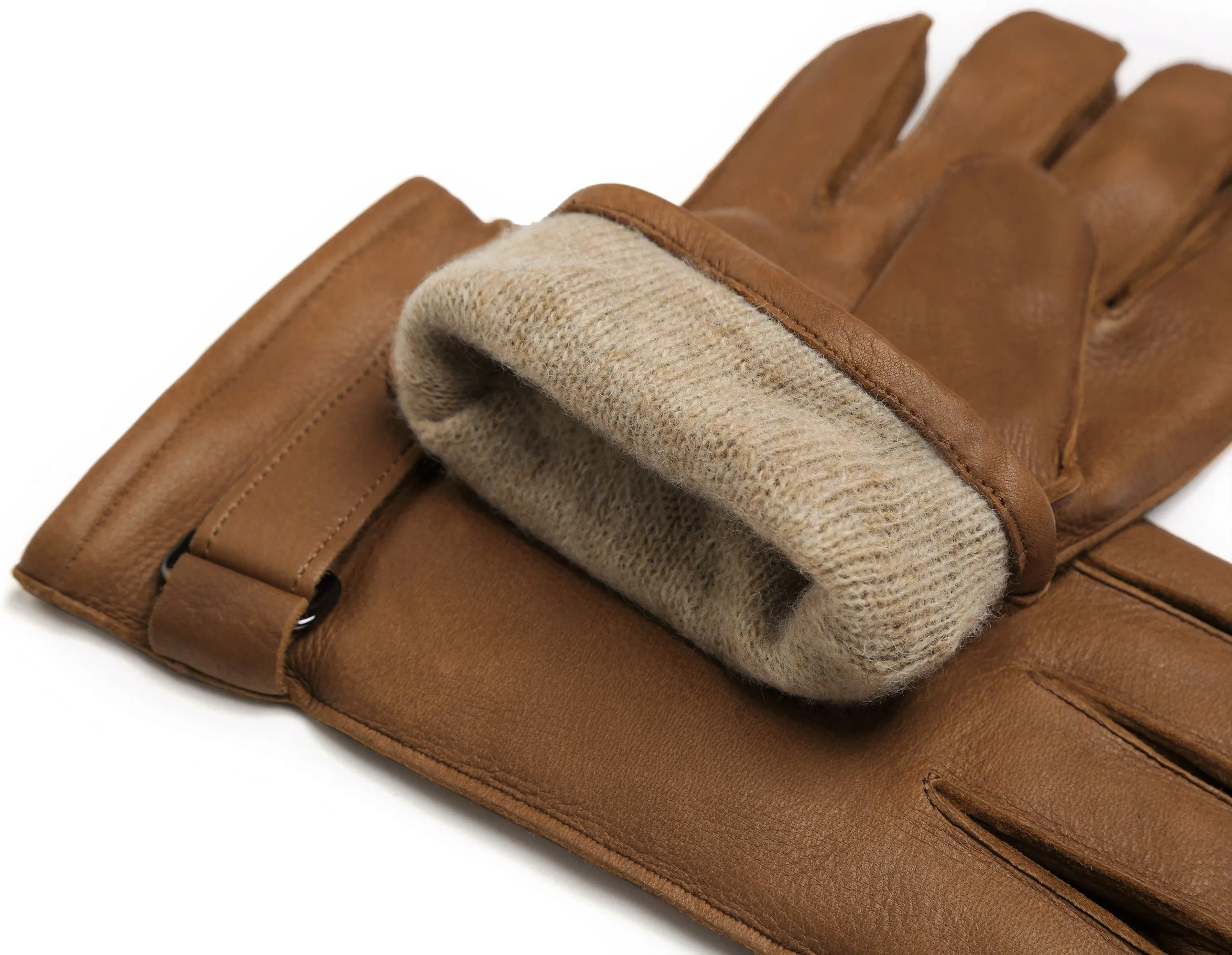 YISEVEN Men's  Classical Deerskin Leather Gloves