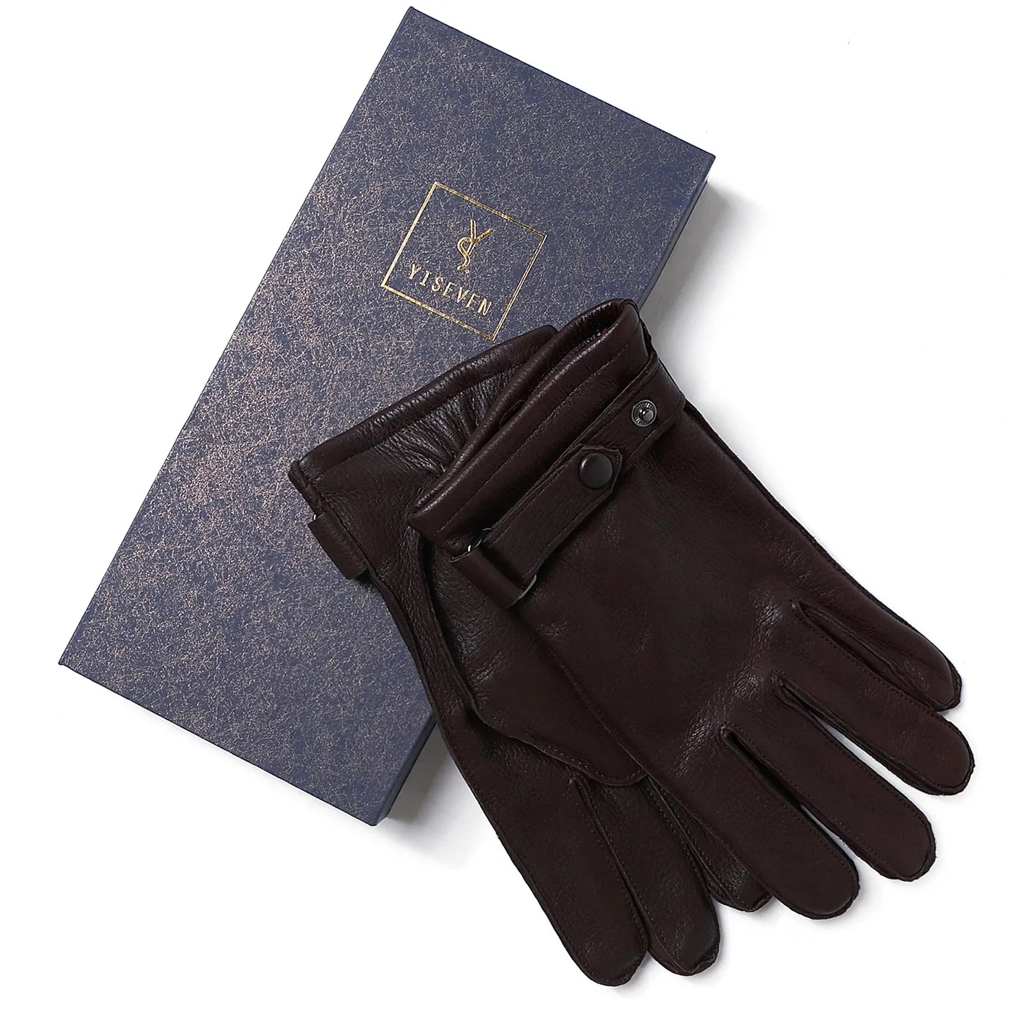 YISEVEN Men's  Classical Deerskin Leather Gloves